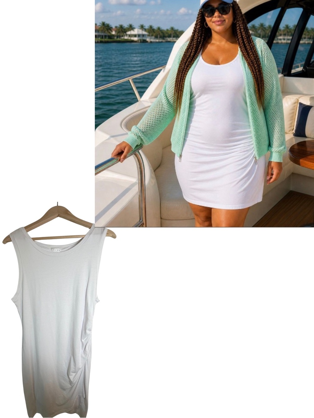 Women’s White Tank Swim Cover Dress